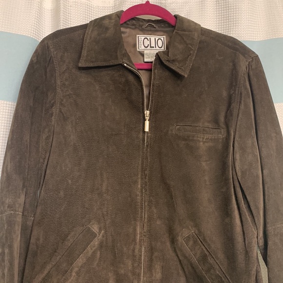 a suede and leather jacket in great condition pictures color hard to capture - Picture 3 of 12